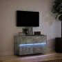 Wand-TV-Möbel mit LED-Lichtern in Betongrau 80x31x45 cm von , TV-Möbel - Ref: Foro24-852288, Preis: 65,06 €, Rabatt: %