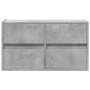 Mueble de TV de pared con luces LED gris hormigón 80x31x45 cm by , TV Furniture - Ref: Foro24-852288, Price: 65,87 €, Discoun...