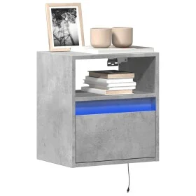 Wand-TV-Möbel mit LED-Lichtern in Betongrau 41x31x45 cm von , TV-Möbel - Ref: Foro24-852319, Preis: 40,47 €, Rabatt: %