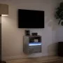 Mueble de TV de pared con luces LED gris hormigón 41x31x45 cm de , Muebles TV - Ref: Foro24-852319, Precio: 40,47 €, Descuent...
