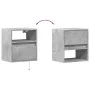 Wand-TV-Möbel mit LED-Lichtern in Betongrau 41x31x45 cm von , TV-Möbel - Ref: Foro24-852319, Preis: 40,47 €, Rabatt: %