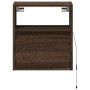 Mueble de TV de pared con luces LED marrón roble 41x31x45 cm de , Muebles TV - Ref: Foro24-852325, Precio: 51,76 €, Descuento: %