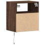 Wand-TV-Möbel mit LED-Lichtern in Eichenbraun 41x31x45 cm von , TV-Möbel - Ref: Foro24-852325, Preis: 51,76 €, Rabatt: %