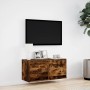 Wand-TV-Möbel mit LED-Lichtern in geräucherter Eiche 80x31x35 cm von , TV-Möbel - Ref: Foro24-852359, Preis: 61,21 €, Rabatt: %