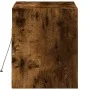 Mueble de TV de pared con luces LED roble ahumado 80x31x35 cm by , TV Furniture - Ref: Foro24-852359, Price: 60,37 €, Discoun...
