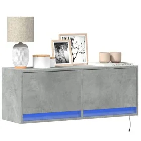 Wand-TV-Möbel mit LED-Lichtern in Betongrau 100x31x35 cm. von , TV-Möbel - Ref: Foro24-852365, Preis: 62,69 €, Rabatt: %