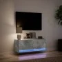 Wand-TV-Möbel mit LED-Lichtern in Betongrau 100x31x35 cm. von , TV-Möbel - Ref: Foro24-852365, Preis: 62,69 €, Rabatt: %