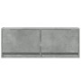 Mueble de TV de pared con luces LED gris hormigón 100x31x35 cm de , Muebles TV - Ref: Foro24-852365, Precio: 63,39 €