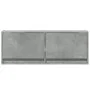 Mueble de TV de pared con luces LED gris hormigón 100x31x35 cm by , TV Furniture - Ref: Foro24-852365, Price: 62,69 €, Discou...