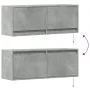 Wand-TV-Möbel mit LED-Lichtern in Betongrau 100x31x35 cm. von , TV-Möbel - Ref: Foro24-852365, Preis: 62,69 €, Rabatt: %