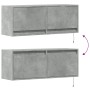 Wand-TV-Möbel mit LED-Lichtern in Betongrau 100x31x35 cm. von , TV-Möbel - Ref: Foro24-852365, Preis: 63,45 €, Rabatt: %