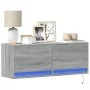 Mueble de TV de pared con luces LED gris Sonoma 100x31x35 cm by , TV Furniture - Ref: Foro24-852367, Price: 72,91 €, Discount: %