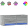 Wand-TV-Möbel mit LED-Lichtern in Sonoma-Grau 100x31x35 cm von , TV-Möbel - Ref: Foro24-852367, Preis: 72,91 €, Rabatt: %