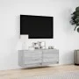 Wand-TV-Möbel mit LED-Lichtern in Sonoma-Grau 100x31x35 cm von , TV-Möbel - Ref: Foro24-852367, Preis: 72,91 €, Rabatt: %