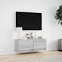 Wand-TV-Möbel mit LED-Lichtern in Sonoma-Grau 100x31x35 cm von , TV-Möbel - Ref: Foro24-852367, Preis: 73,97 €, Rabatt: %