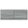 Mueble de TV de pared con luces LED gris Sonoma 100x31x35 cm de , Muebles TV - Ref: Foro24-852367, Precio: 76,28 €, Descuento: %