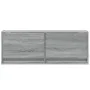Mueble de TV de pared con luces LED gris Sonoma 100x31x35 cm by , TV Furniture - Ref: Foro24-852367, Price: 72,91 €, Discount: %