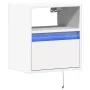 Wand-Nachttisch mit weißen LED-Lichtern von , Nachttische - Ref: Foro24-3307975, Preis: 51,32 €, Rabatt: %