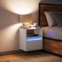 Mesita de noche de pared con luces LED blanco by , Nightstands - Ref: Foro24-3307975, Price: 52,09 €, Discount: %