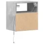Mesitas de noche de pared con luces LED 2 uds gris hormigón de , Mesitas de noche - Ref: Foro24-3307982, Precio: 83,49 €, Des...