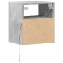 Wand-Nachttische mit LED-Lichtern, 2 Stück, Betongrau. von , Nachttische - Ref: Foro24-3307982, Preis: 84,74 €, Rabatt: %