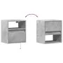 Mesitas de noche de pared con luces LED 2 uds gris hormigón de , Mesitas de noche - Ref: Foro24-3307982, Precio: 83,49 €, Des...
