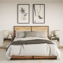 Mesitas de noche de pared con luces LED 2 unidades roble Sonoma by , Nightstands - Ref: Foro24-3307980, Price: 82,29 €, Disco...