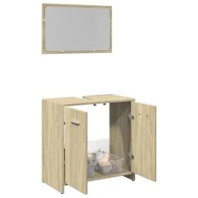 Badezimmermöbel-Set, 2-teilig, aus Sperrholz in Eichenholzoptik Sonoma. von , Badezimmermöbel - Ref: Foro24-849605, Preis: 58...