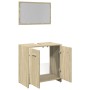 Badezimmermöbel-Set, 2-teilig, aus Sperrholz in Eichenholzoptik Sonoma. von , Badezimmermöbel - Ref: Foro24-849605, Preis: 59...