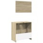 Badezimmermöbel-Set, 2-teilig, aus Sperrholz in Eichenholzoptik Sonoma. von , Badezimmermöbel - Ref: Foro24-849605, Preis: 59...