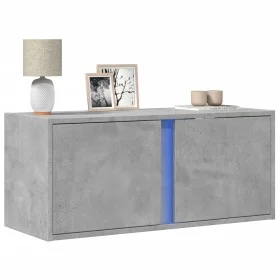 Wand-TV-Möbel mit LED-Lichtern in Betongrau 80x31x35 cm von , TV-Möbel - Ref: Foro24-852260, Preis: 48,94 €, Rabatt: %