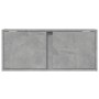 Mueble de TV de pared con luces LED gris hormigón 80x31x35 cm by , TV Furniture - Ref: Foro24-852260, Price: 49,60 €, Discoun...