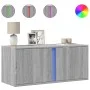 Wand-TV-Möbel mit LED-Lichtern in Sonoma-Grau 80x31x35 cm von , TV-Möbel - Ref: Foro24-852262, Preis: 51,92 €, Rabatt: %