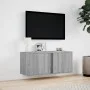 Wand-TV-Möbel mit LED-Lichtern in Sonoma-Grau 80x31x35 cm von , TV-Möbel - Ref: Foro24-852262, Preis: 51,92 €, Rabatt: %