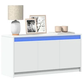 TV-Möbel mit LED-Beleuchtung aus weißem Ingenieurholz, 100x34x50 cm. von , TV-Möbel - Ref: Foro24-852208, Preis: 82,79 €, Rab...