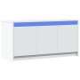 Mueble de TV con LED madera de ingeniería blanco 100x34x50 cm by , TV Furniture - Ref: Foro24-852208, Price: 84,16 €, Discoun...