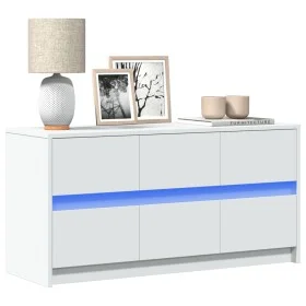 TV-Möbel mit LED-Beleuchtung aus weißem Ingenieurholz, 100x34x50 cm. von , TV-Möbel - Ref: Foro24-852215, Preis: 105,14 €, Ra...