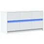 TV-Möbel mit LED-Beleuchtung aus weißem Ingenieurholz, 100x34x50 cm. von , TV-Möbel - Ref: Foro24-852215, Preis: 105,14 €, Ra...