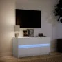 TV-Möbel mit LED-Beleuchtung aus weißem Ingenieurholz, 100x34x50 cm. von , TV-Möbel - Ref: Foro24-852215, Preis: 105,14 €, Ra...