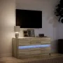 Mueble de TV LED madera de ingeniería roble Sonoma 100x34x50 cm by , TV Furniture - Ref: Foro24-852217, Price: 92,52 €, Disco...