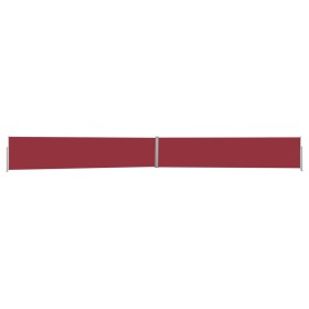Ausziehbare Seitenmarkise für Terrasse, rot, 140 x 1200 cm von vidaXL, Sonnenschirme - Ref: Foro24-313392, Preis: 92,84 €, Ra...