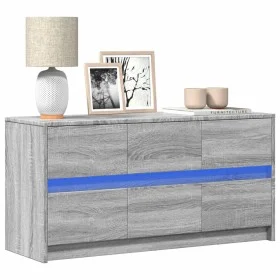 Mueble de TV con LED madera ingeniería gris Sonoma 100x34x50 cm de , Muebles TV - Ref: Foro24-852220, Precio: 105,26 €, Descu...