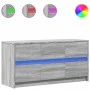 Mueble de TV con LED madera ingeniería gris Sonoma 100x34x50 cm by , TV Furniture - Ref: Foro24-852220, Price: 105,26 €, Disc...