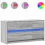 Mueble de TV con LED madera ingeniería gris Sonoma 100x34x50 cm by , TV Furniture - Ref: Foro24-852220, Price: 106,71 €, Disc...