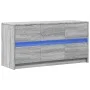 Mueble de TV con LED madera ingeniería gris Sonoma 100x34x50 cm by , TV Furniture - Ref: Foro24-852220, Price: 105,26 €, Disc...