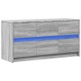 TV-Möbel mit LED-Beleuchtung, Sonoma-Grau aus Holzwerkstoff, 100x34x50 cm. von , TV-Möbel - Ref: Foro24-852220, Preis: 106,71...