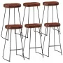 Hocher Tisch und 7 Hocker aus massivem Mangoholz und Metall. von , Möbelsets für Küchen und Esszimmer - Ref: Foro24-3216411, ...