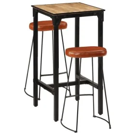 Set de mesa alta y taburetes 3 pzas madera maciza mango y metal by , Furniture sets for kitchens and dining rooms - Ref: Foro...