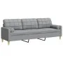Sofá de 3 plazas con cojines tela gris claro 210 cm by , Sofas - Ref: Foro24-3278201, Price: 295,08 €, Discount: %