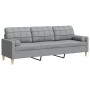 Sofá de 3 plazas con cojines tela gris claro 210 cm by , Sofas - Ref: Foro24-3278201, Price: 298,89 €, Discount: %